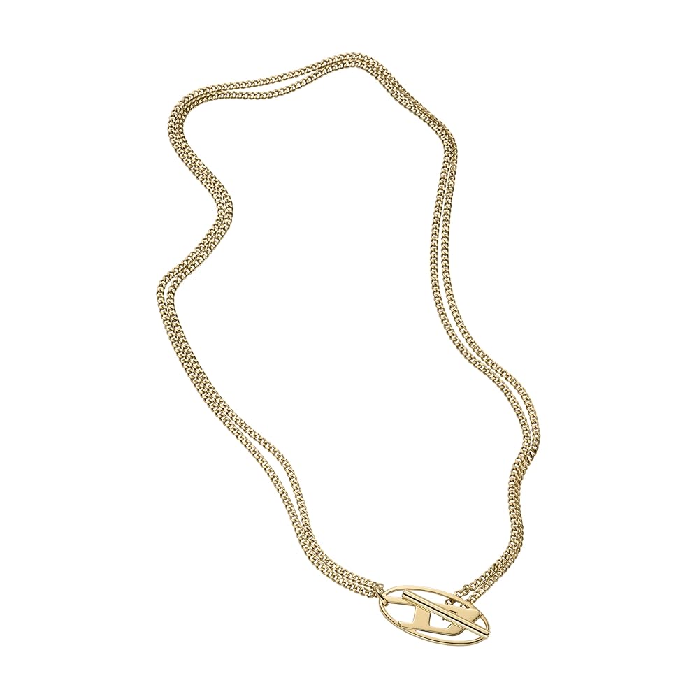 Diesel Gold-Tone Stainless Steel Chain Necklace, Color